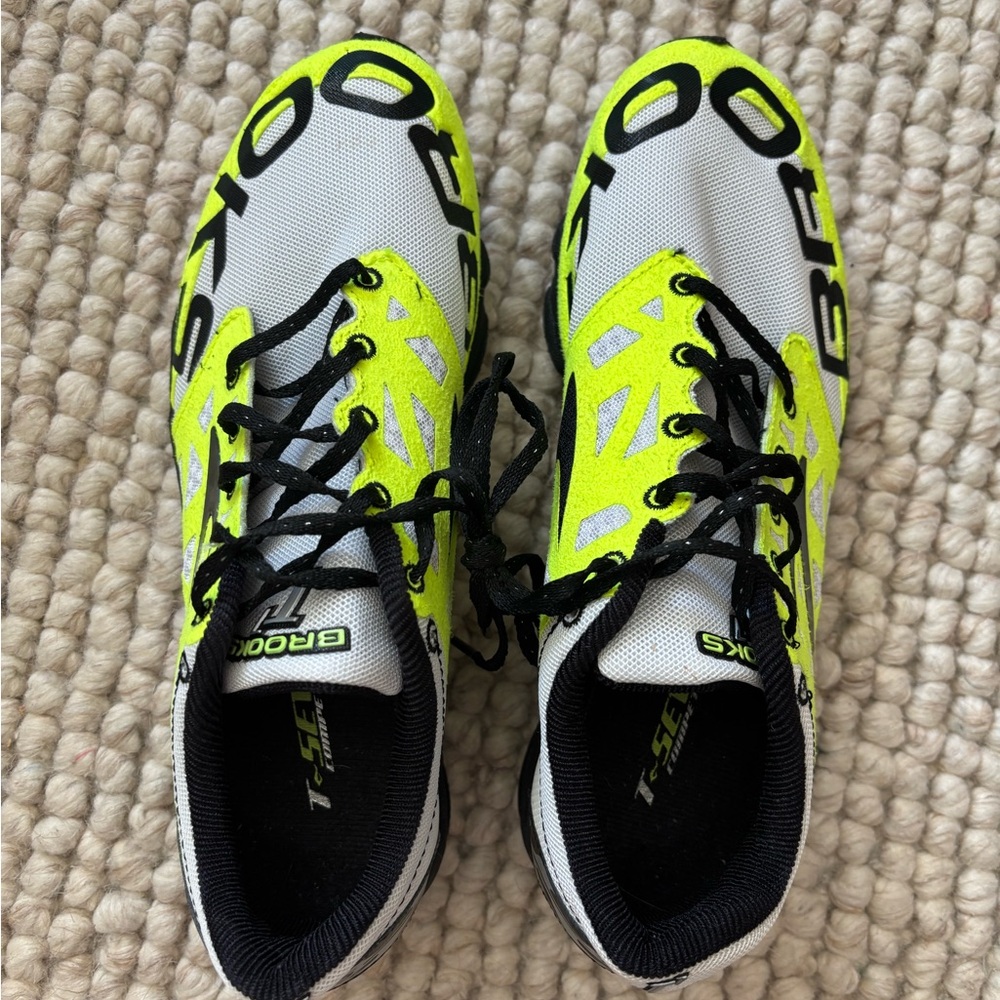 Brooks Neon Yellow and Gray Athletic Shoes